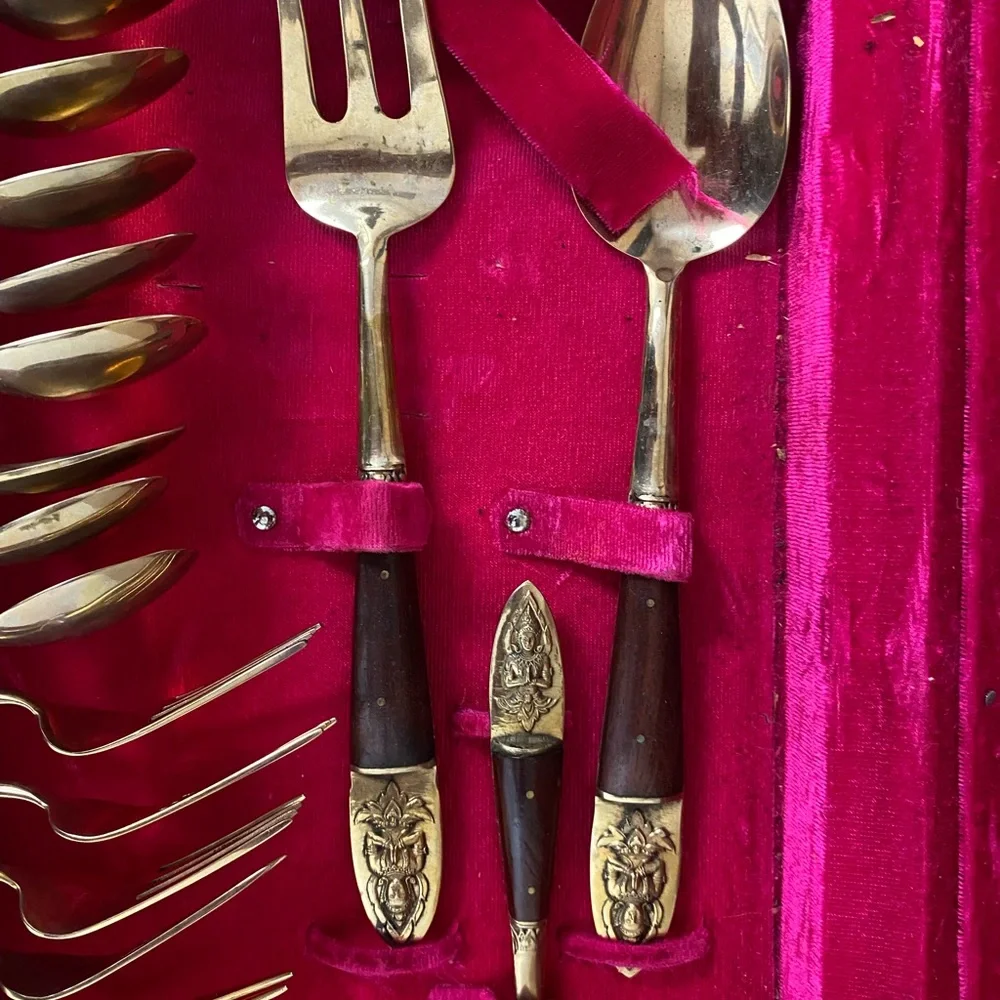 James Jewelers Vintage Bronze Flatware Thailand